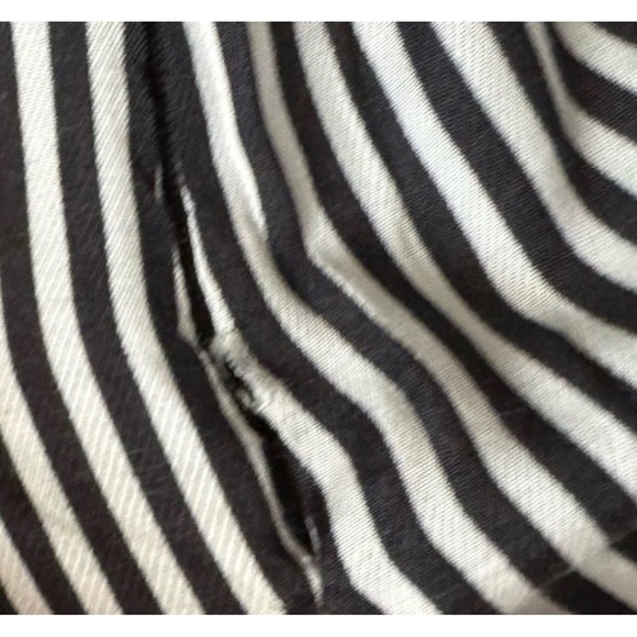 Ali & Jay XL Black White Striped Retro Jumpsuit Wide Leg Long Sleeve NWT *flawed - Picture 11 of 13